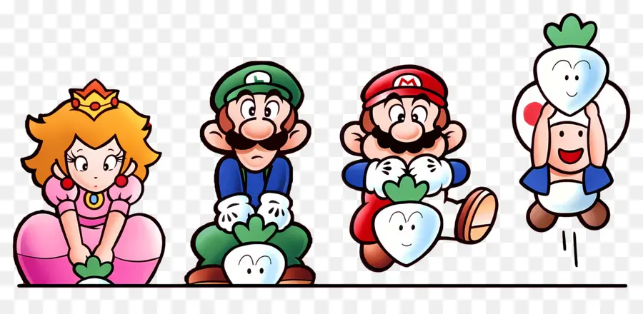 Súper Mario，Personajes Con Verduras PNG