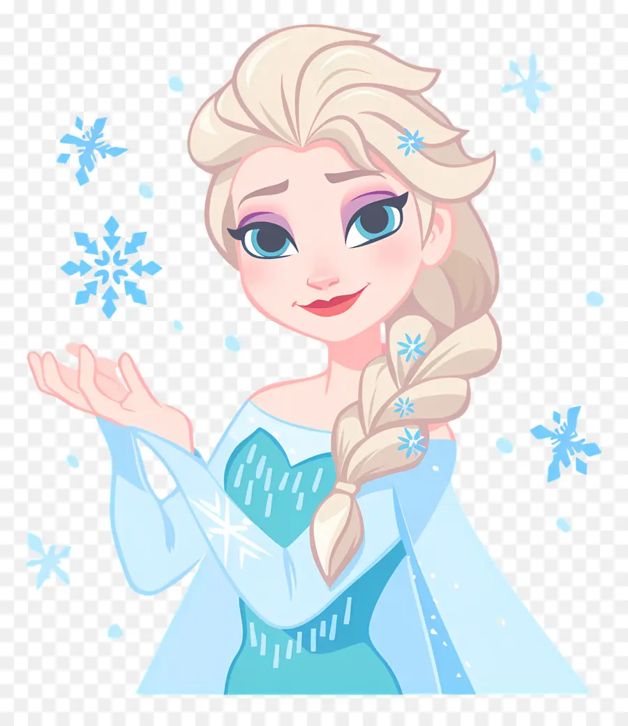 Princesa Elsa Congelada，Reina De Hielo Azul PNG