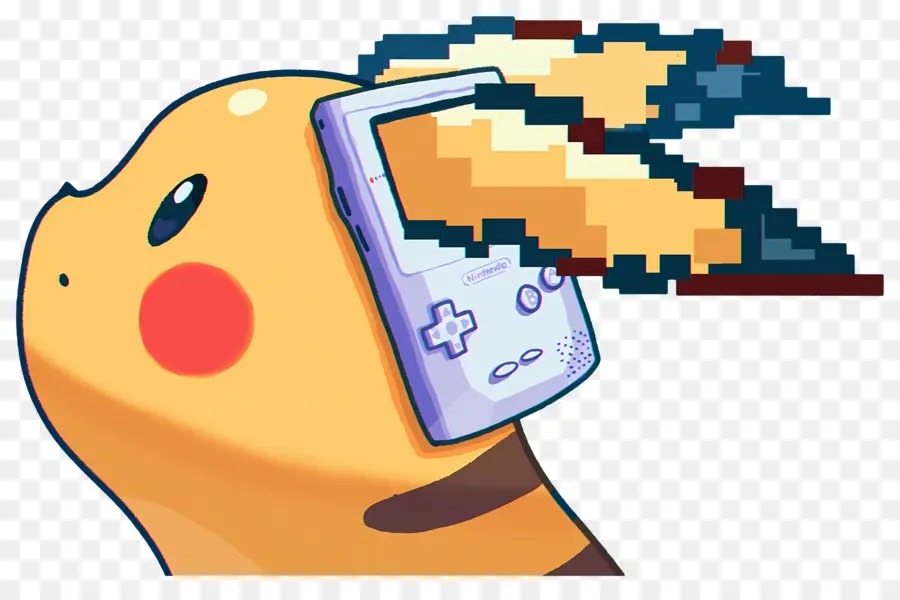 Pikachu，Pikachu Con Gameboy PNG