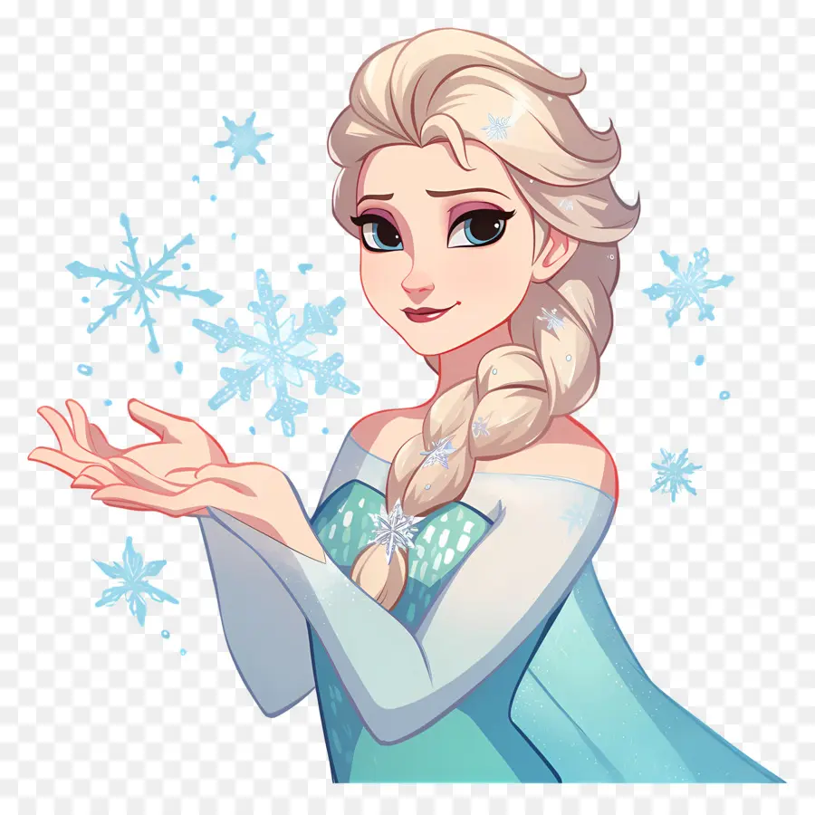 Princesa Elsa Congelada，Reina De Hielo Azul PNG