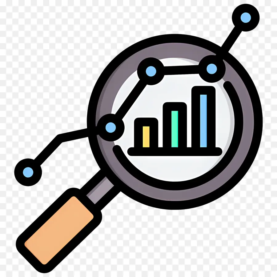 Investigación De Inversiones，Lupa Con Gráfico PNG