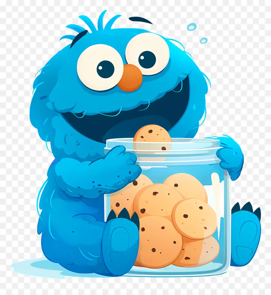 Monstruo De Las Galletas，Monstruo De Las Galletas Azul PNG