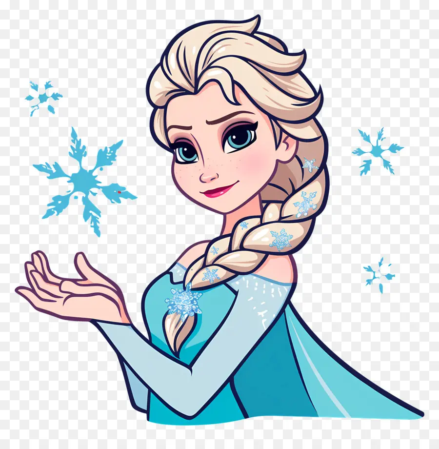 Princesa Elsa Congelada，Reina De Hielo Azul PNG