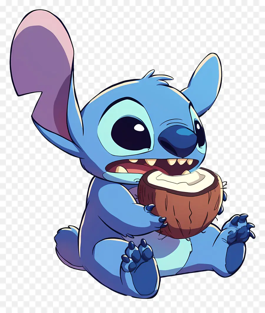 Puntada，Criatura Azul Con Coco PNG