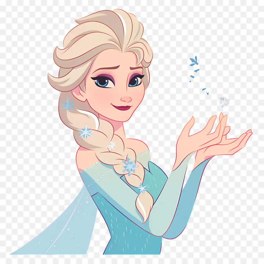 Princesa Elsa Congelada，Reina De Hielo Azul PNG