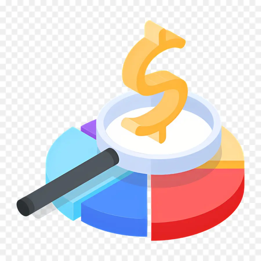 Investigación De Inversiones，Signo De Dólar Gráfico Circular PNG