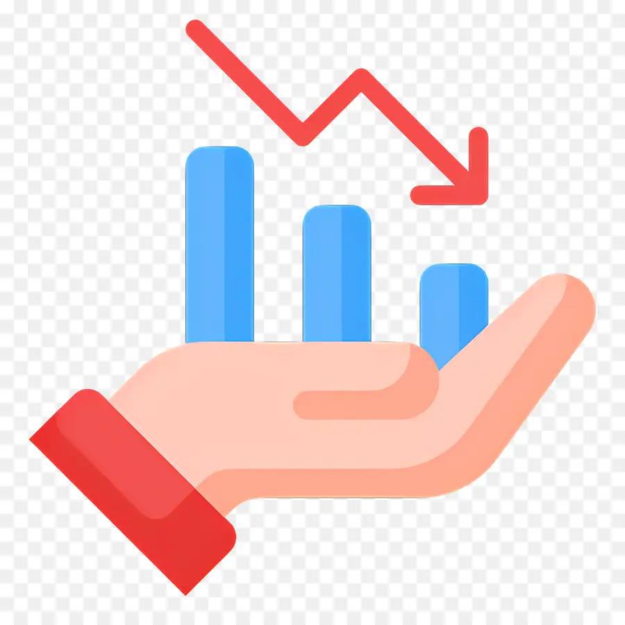 Inversión Abajo，Gráfico Decreciente PNG