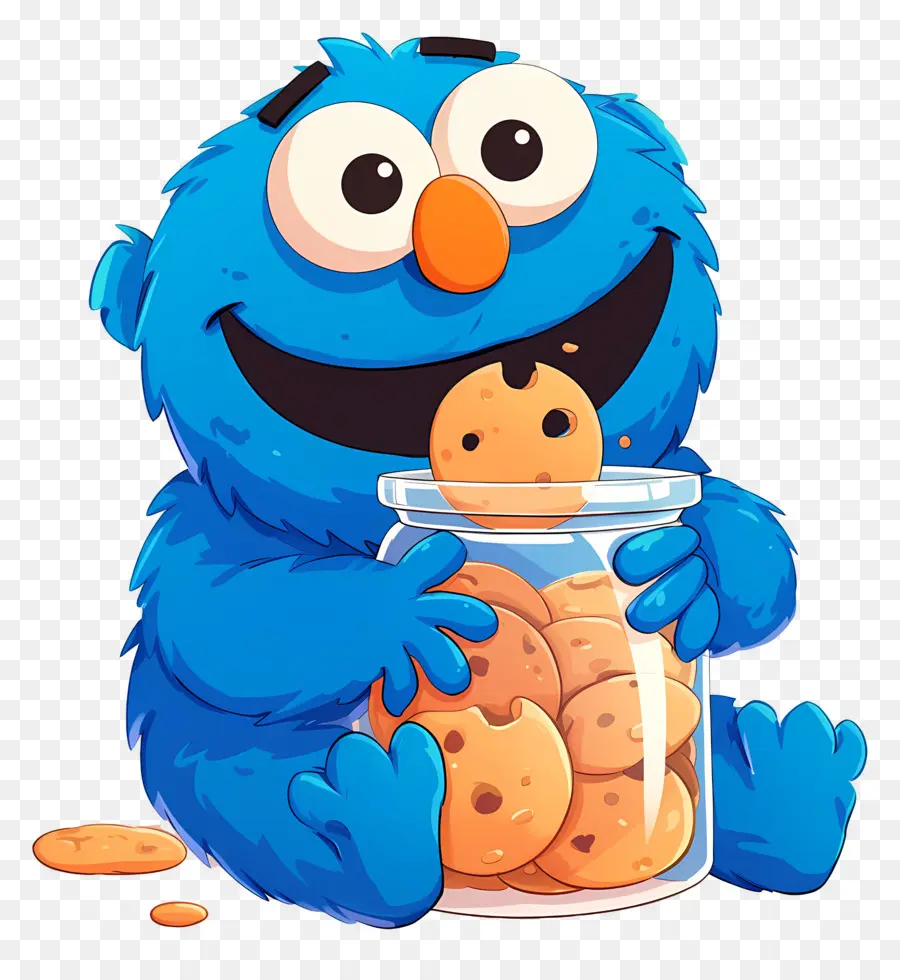 Monstruo De Las Galletas，Monstruo De Las Galletas Azul PNG