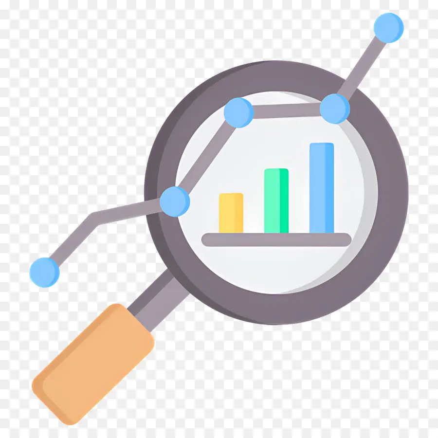 Investigación De Inversiones，Lupa Con Gráfico PNG