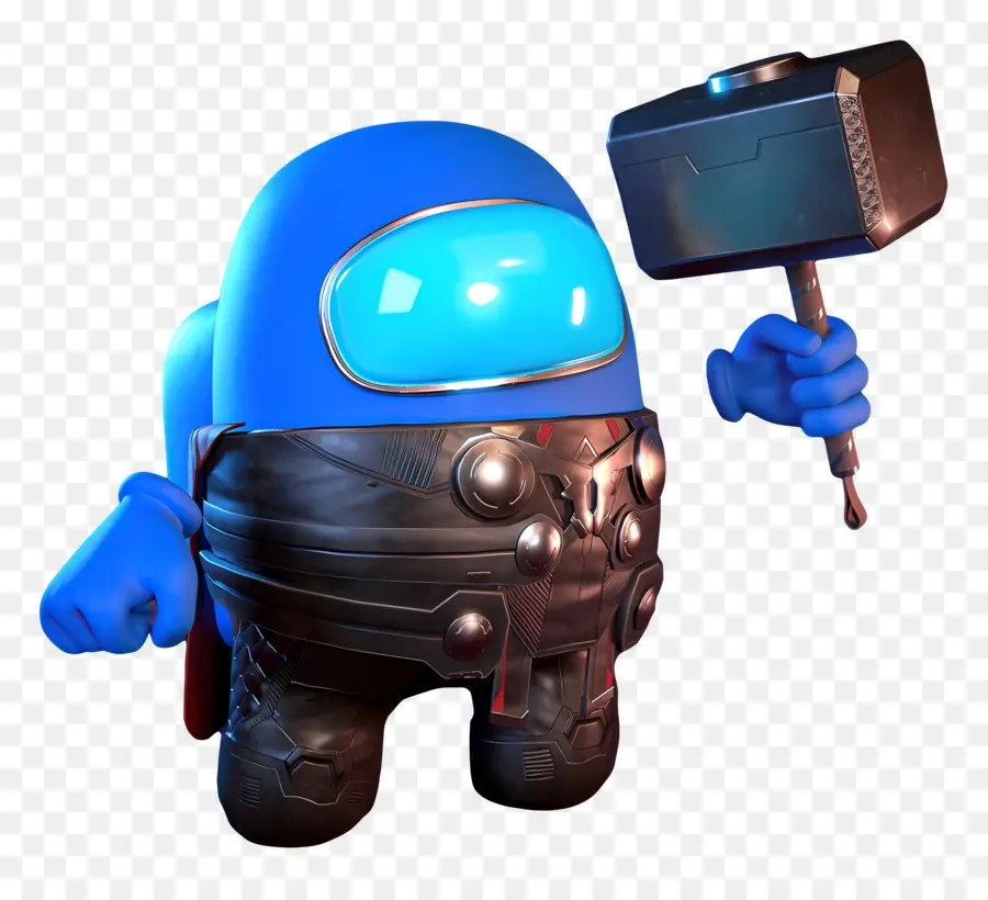 Entre Nosotros，Personaje Azul Con Martillo PNG