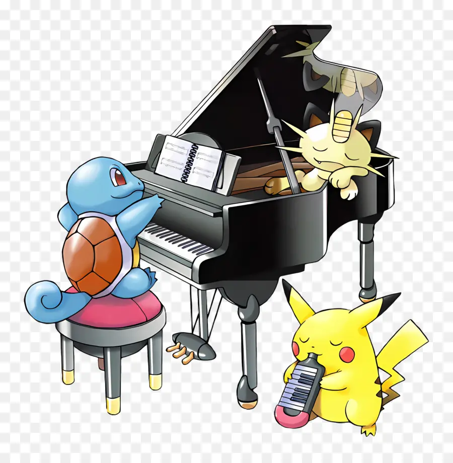 Squirtle，Squirtle Piano PNG