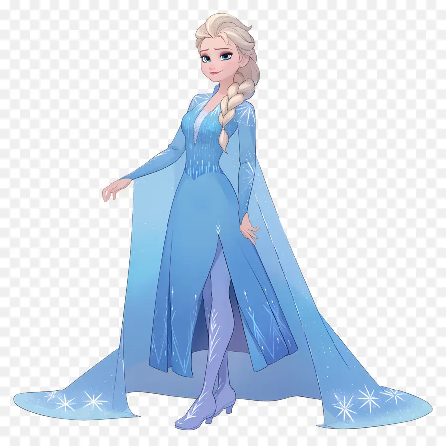 Princesa Elsa Congelada，Reina De Hielo Azul PNG