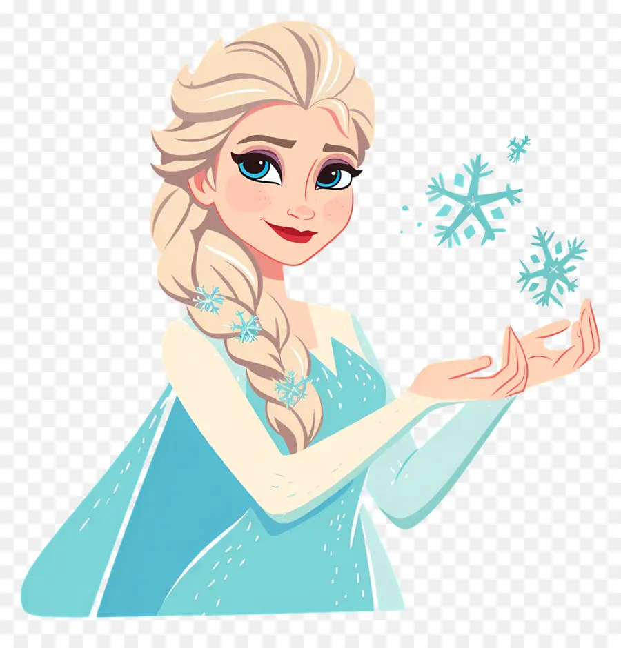 Princesa Elsa Congelada，Reina De Hielo Azul PNG