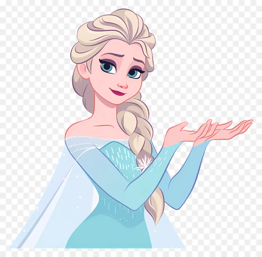 Princesa Elsa Congelada，Reina De Hielo Azul PNG