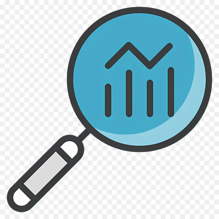 Investigación De Inversiones，Lupa Con Gráfico PNG