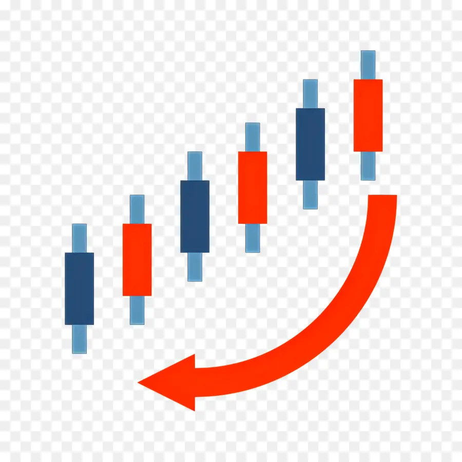 Inversión Abajo，Gráfico De Velas PNG