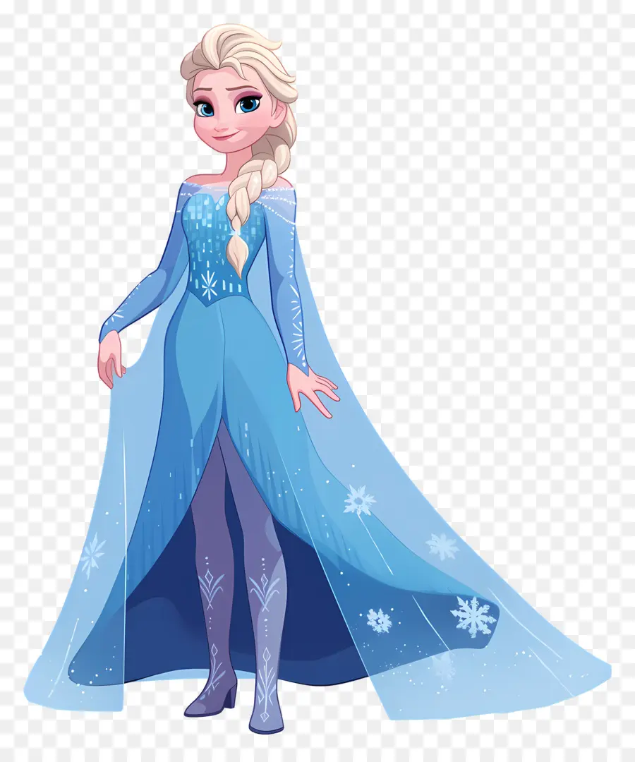 Princesa Elsa Congelada，Reina De Hielo Azul PNG