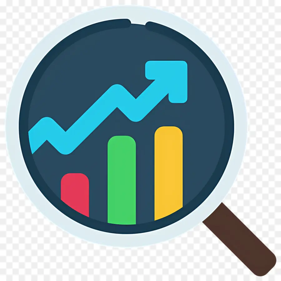 Investigación De Inversiones，Lupa Con Gráfico PNG