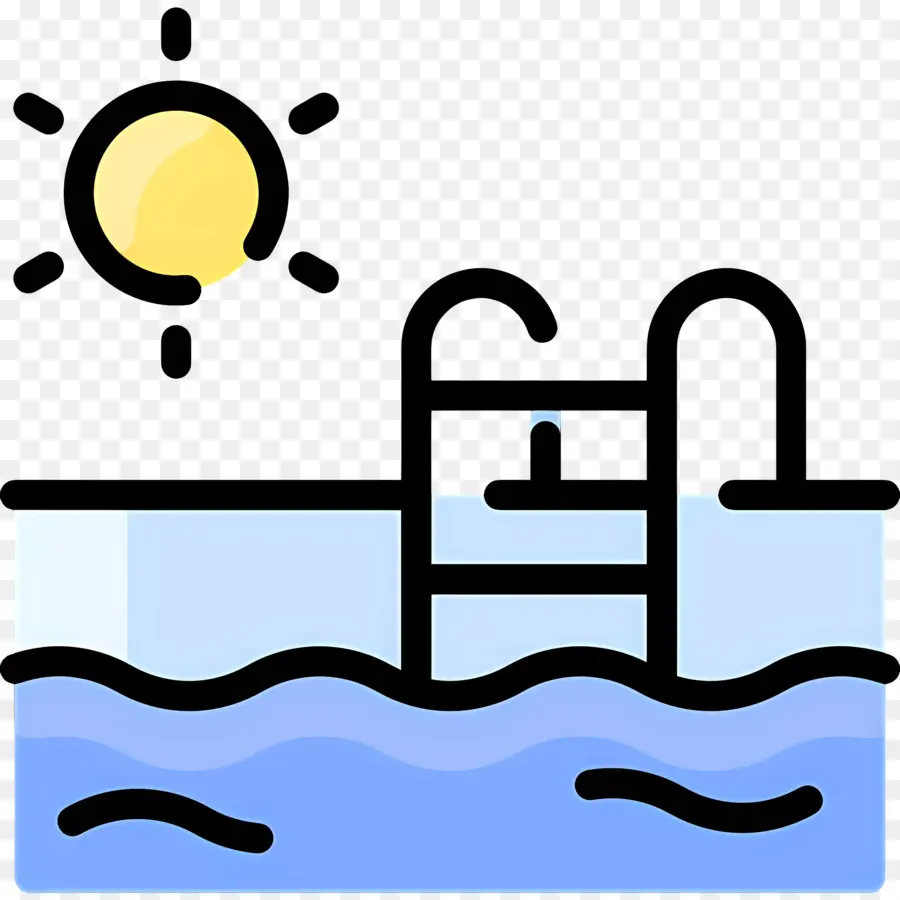 Piscina，Piscina Con Sol PNG