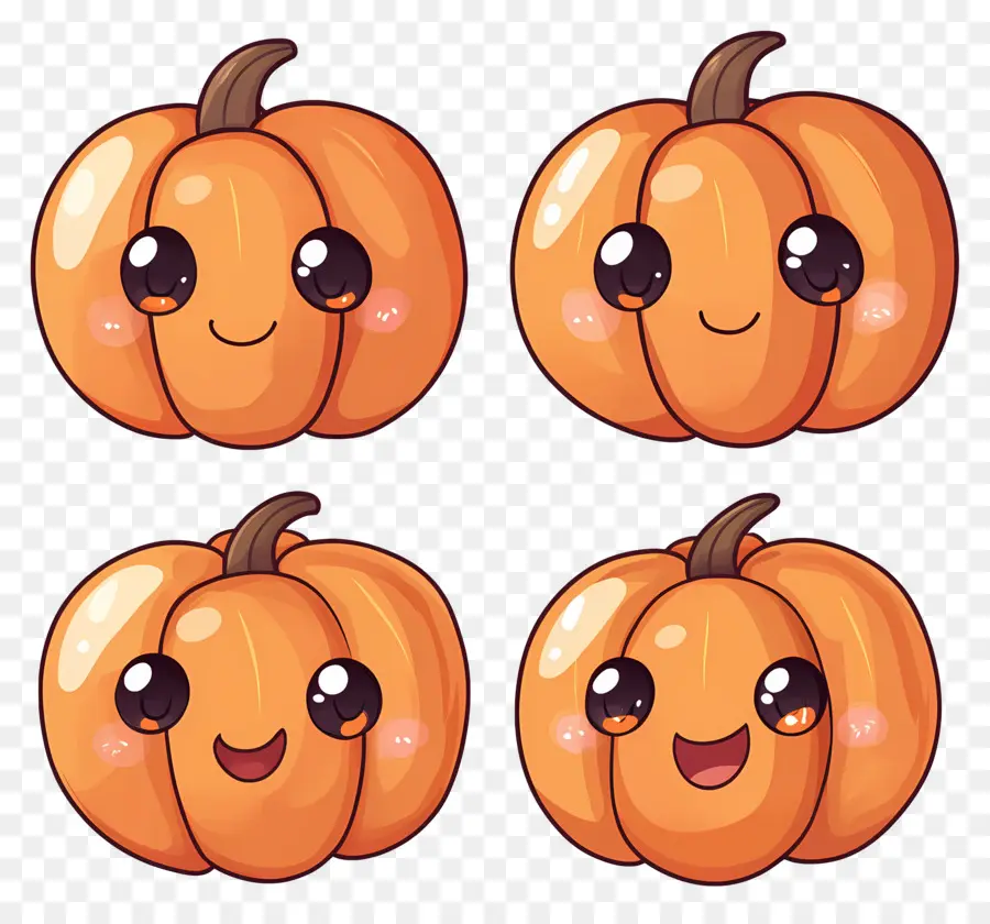 Calabazas Lindas，Calabazas Kawaii PNG