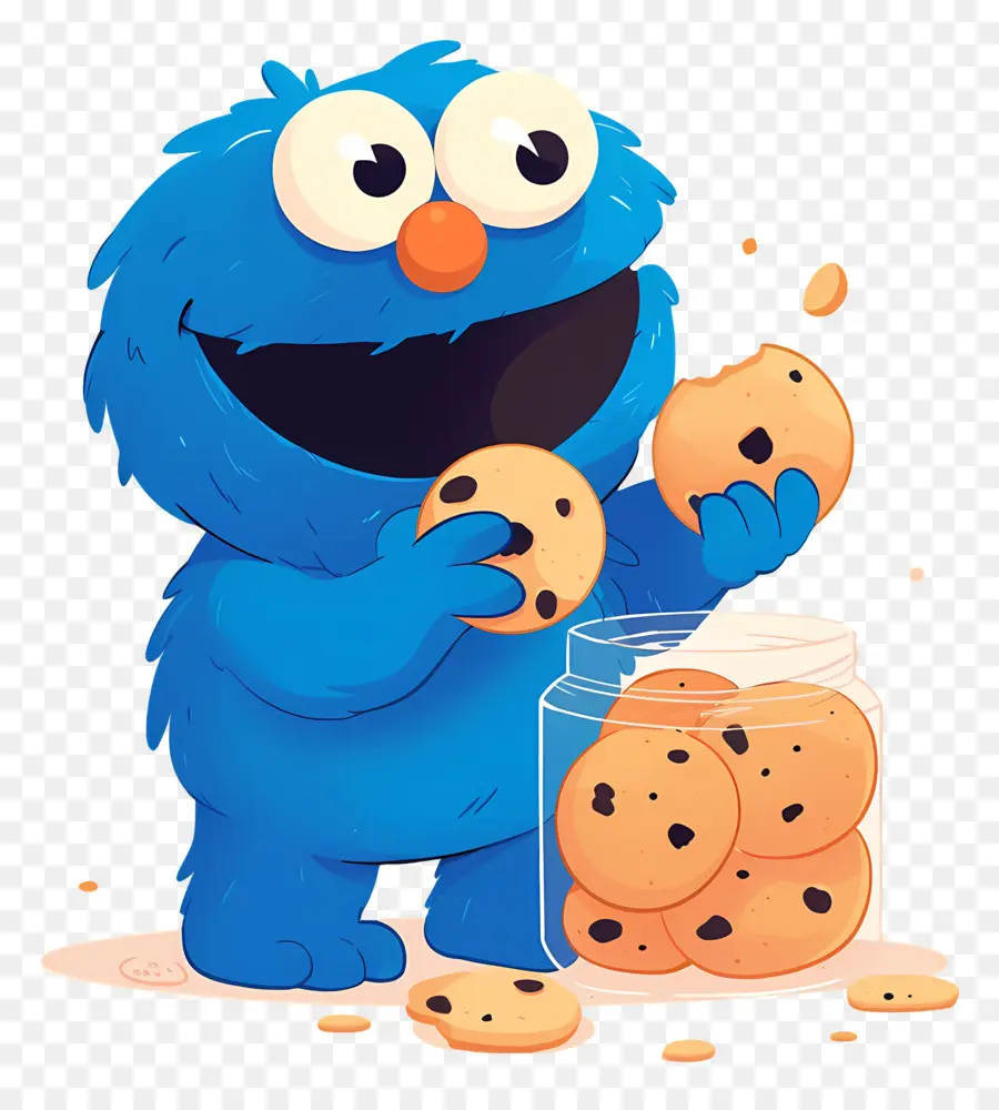 Monstruo De Las Galletas，Monstruo De Las Galletas Azul PNG