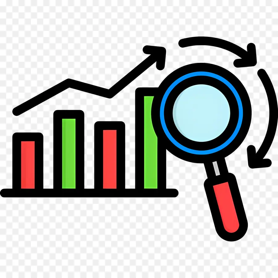 Investigación De Inversiones，Lupa Con Gráfico PNG