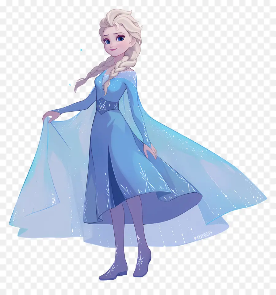 Princesa Elsa Congelada，Reina De Hielo Azul PNG