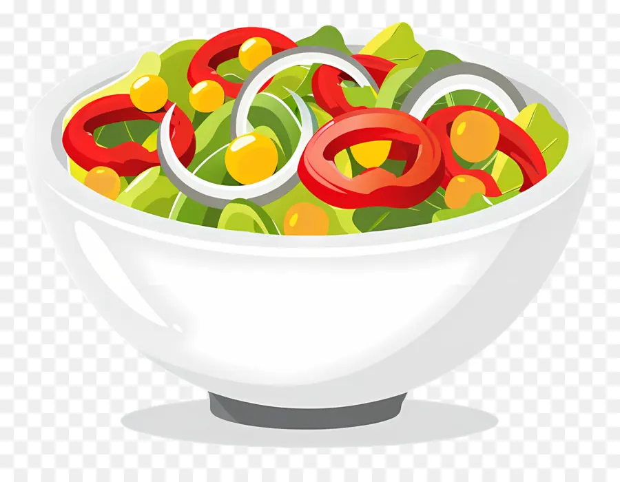 Ensalada De Dibujos Animados，Ensalada Colorida PNG