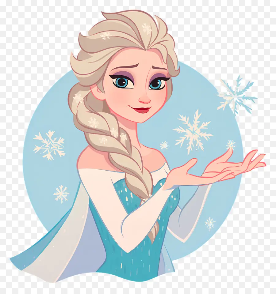 Princesa Elsa Congelada，Reina De Hielo Azul PNG