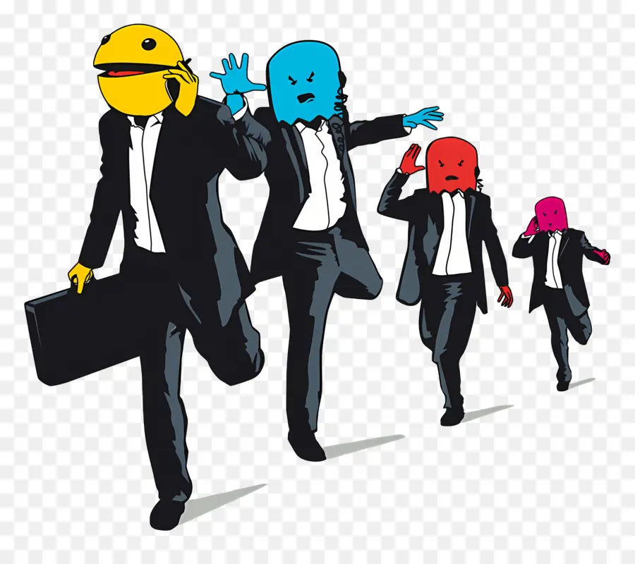 Pacman，Gente De Negocios Colorida PNG