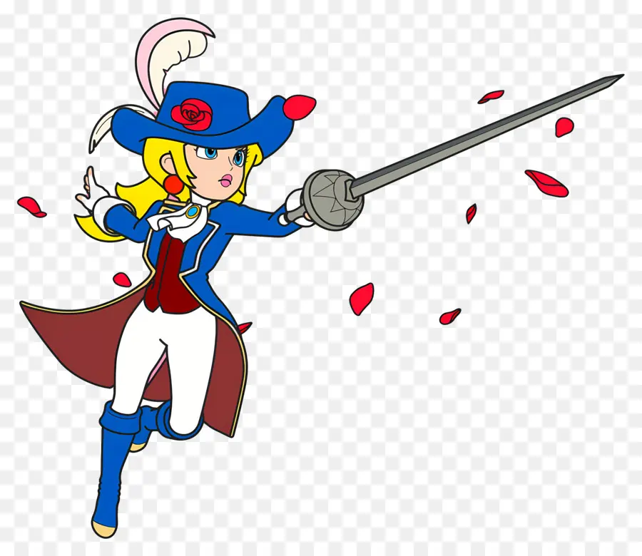 Princesa Durazno，Personaje Con Espada PNG