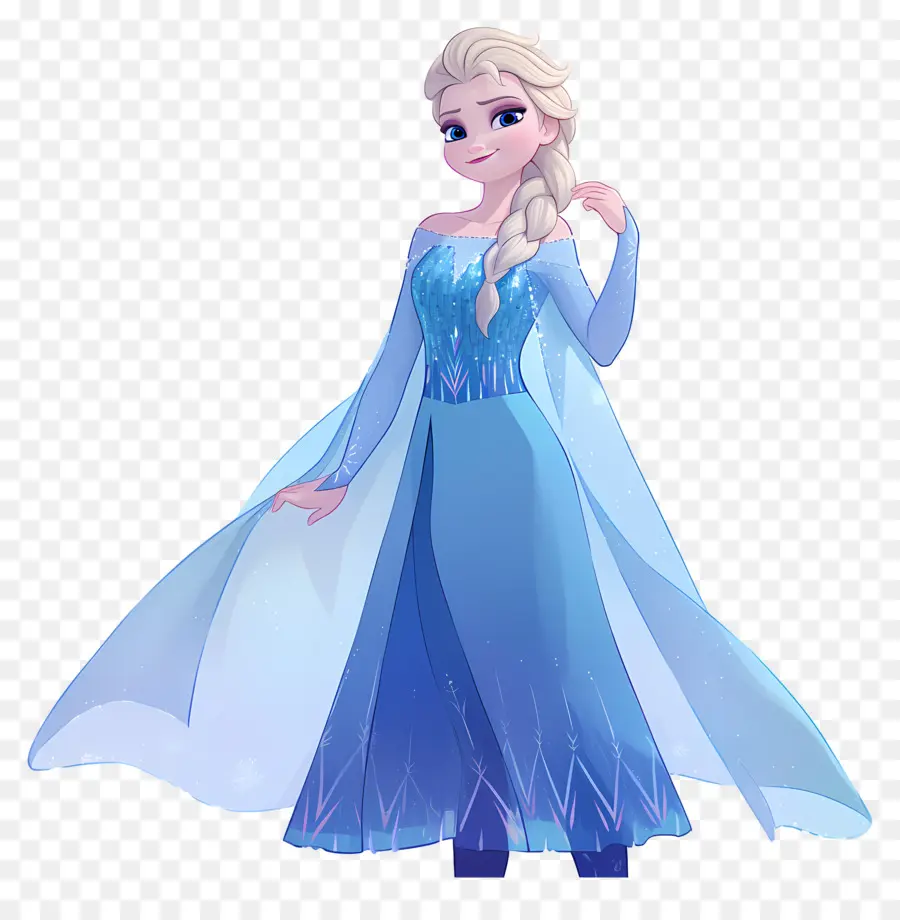 Princesa Elsa Congelada，Reina De Hielo Azul PNG