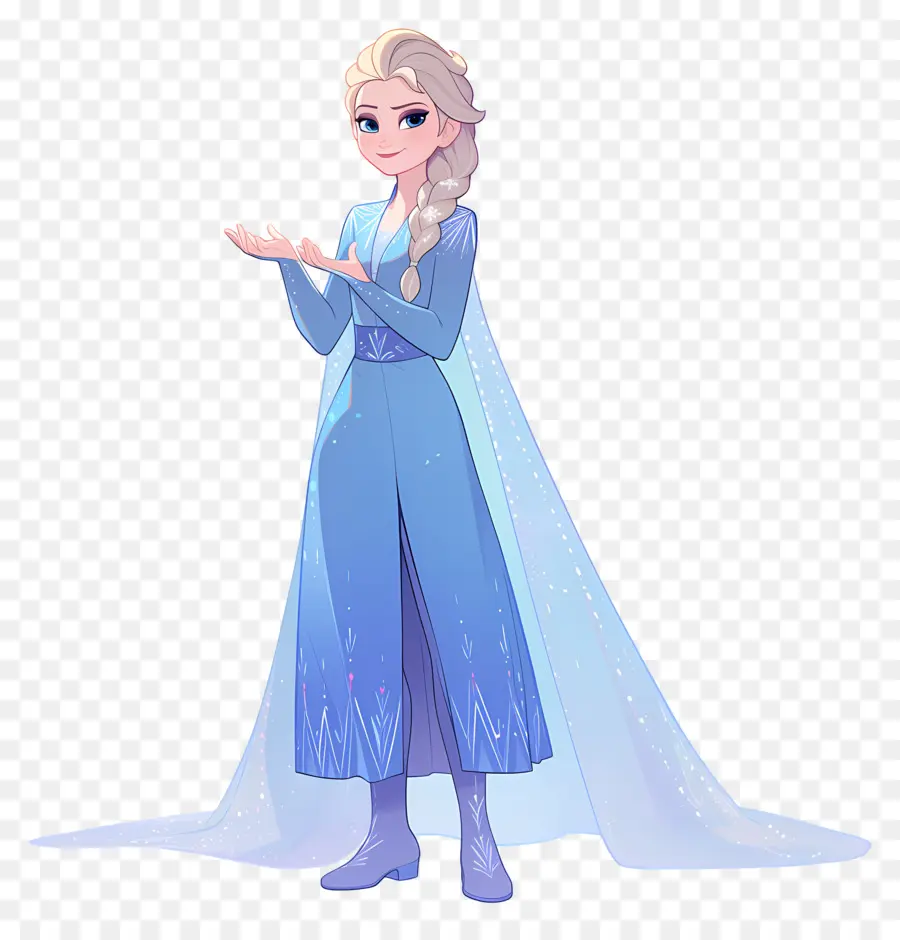 Princesa Elsa Congelada，Reina De Hielo Azul PNG