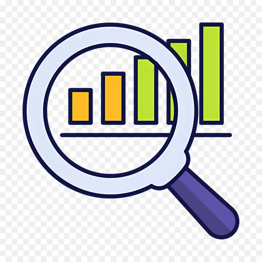 Investigación De Inversiones，Lupa Con Gráfico PNG