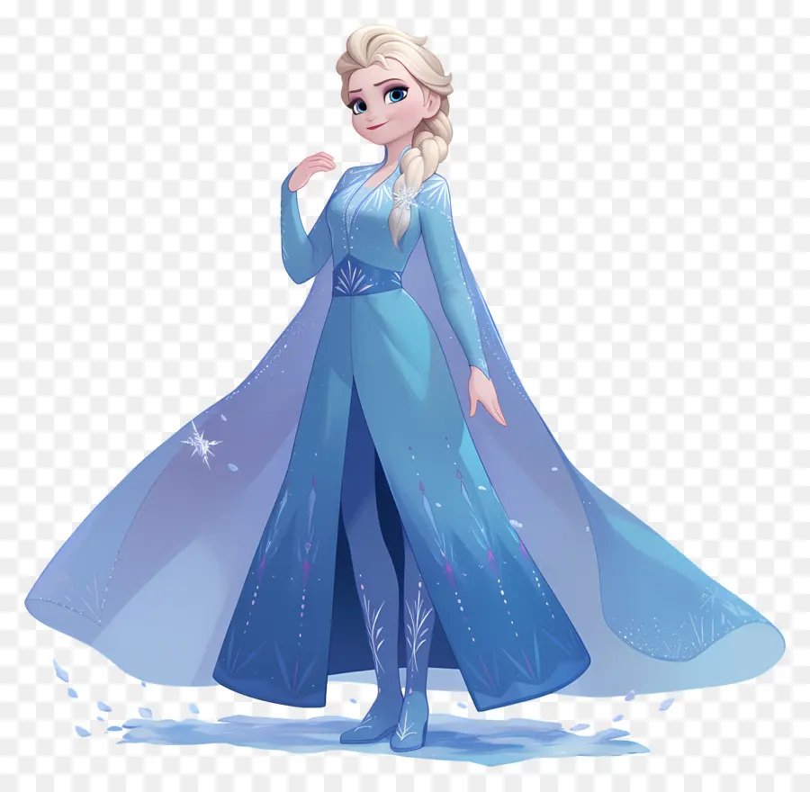 Princesa Elsa Congelada，Reina De Hielo Azul PNG