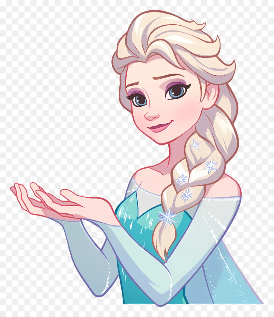 Princesa Elsa Congelada，Reina De Hielo Azul PNG