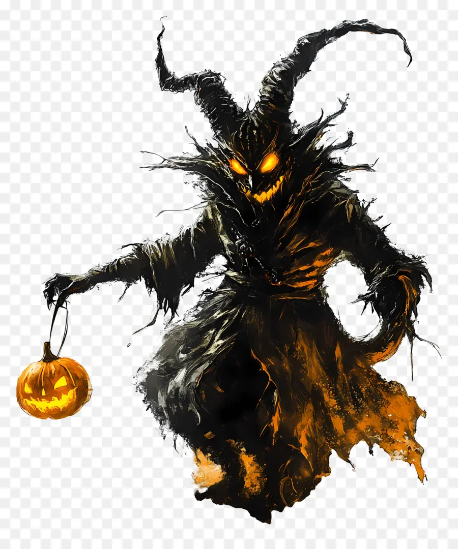 Diablo De Halloween，Segador De Calabaza PNG