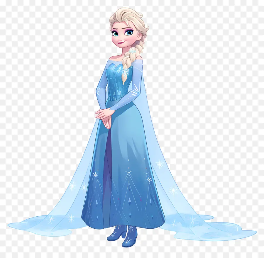 Princesa Elsa Congelada，Reina De Hielo Azul PNG