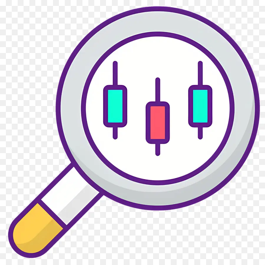 Investigación De Inversiones，Lupa Con Gráfico PNG