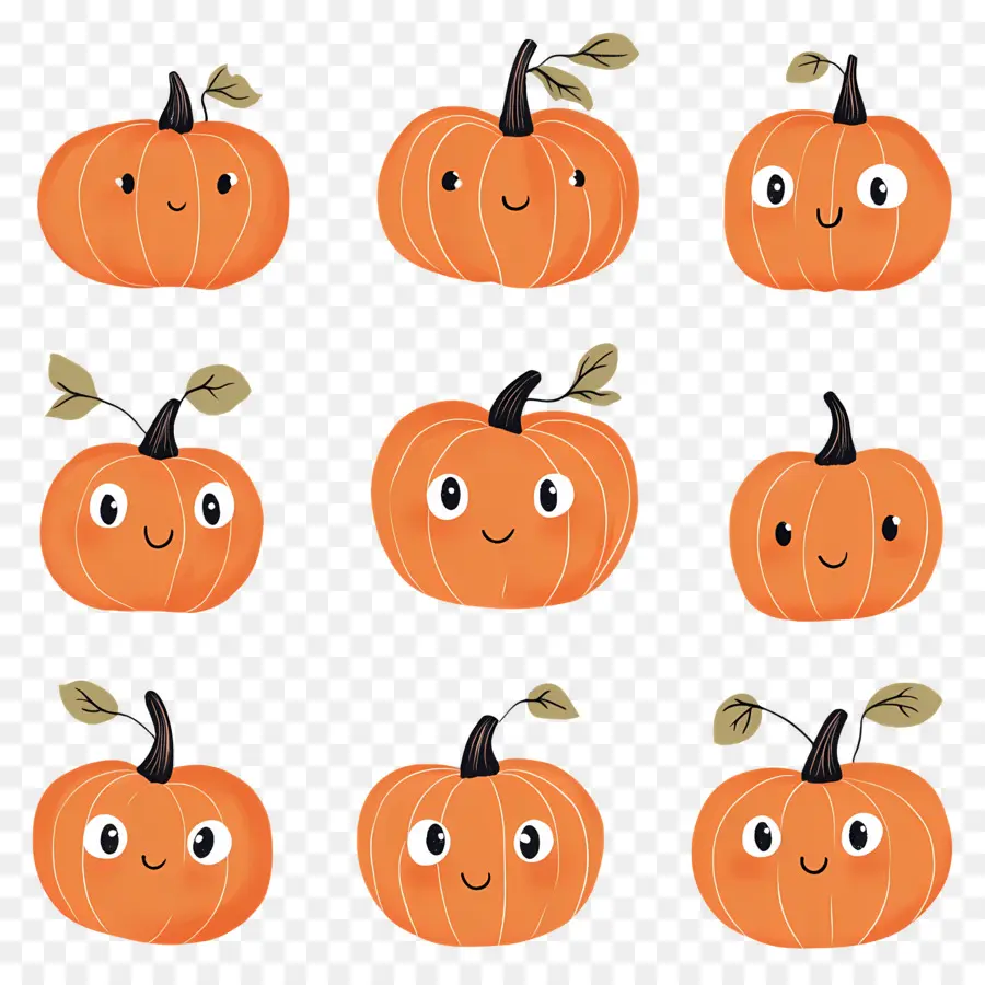 Calabazas Lindas，Calabazas Kawaii PNG