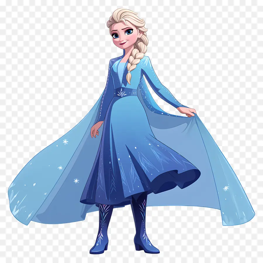 Princesa Elsa Congelada，Reina De Hielo Azul PNG