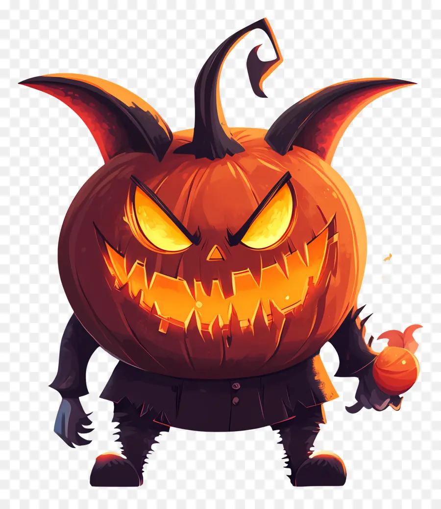 Diablo De Halloween，Demonio Calabaza PNG