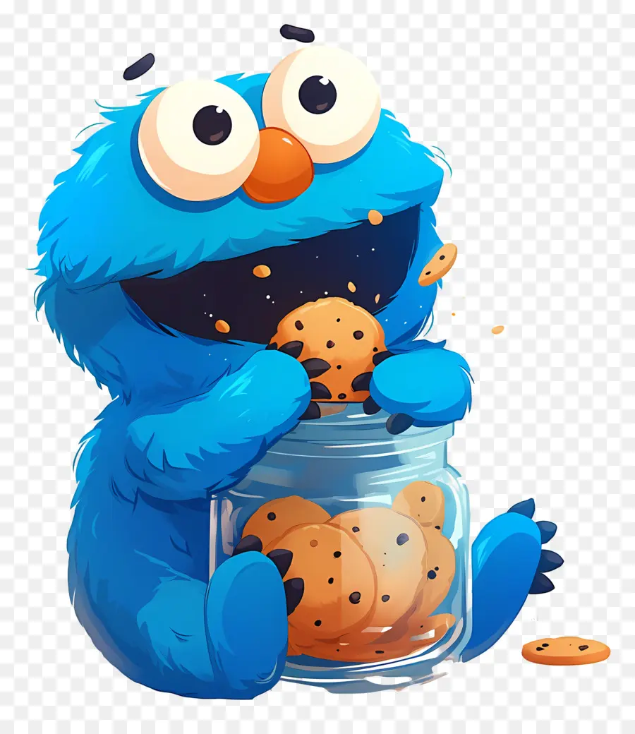 Monstruo De Las Galletas，Monstruo De Las Galletas Azul PNG