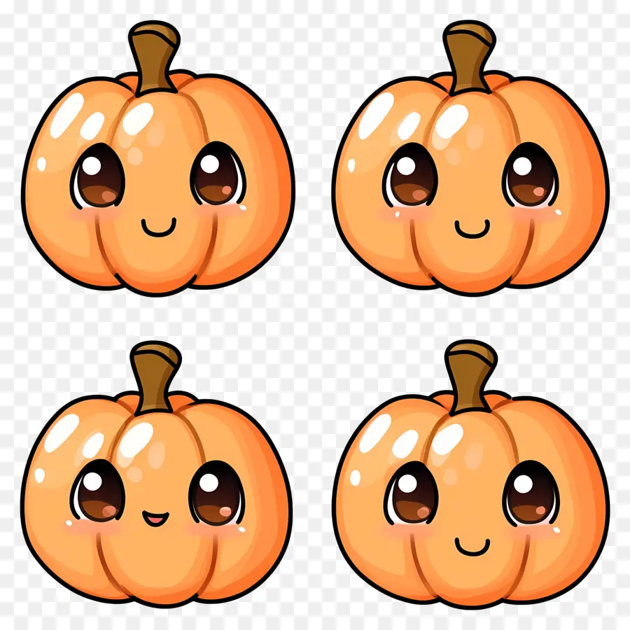 Calabazas Lindas，Calabazas Kawaii PNG