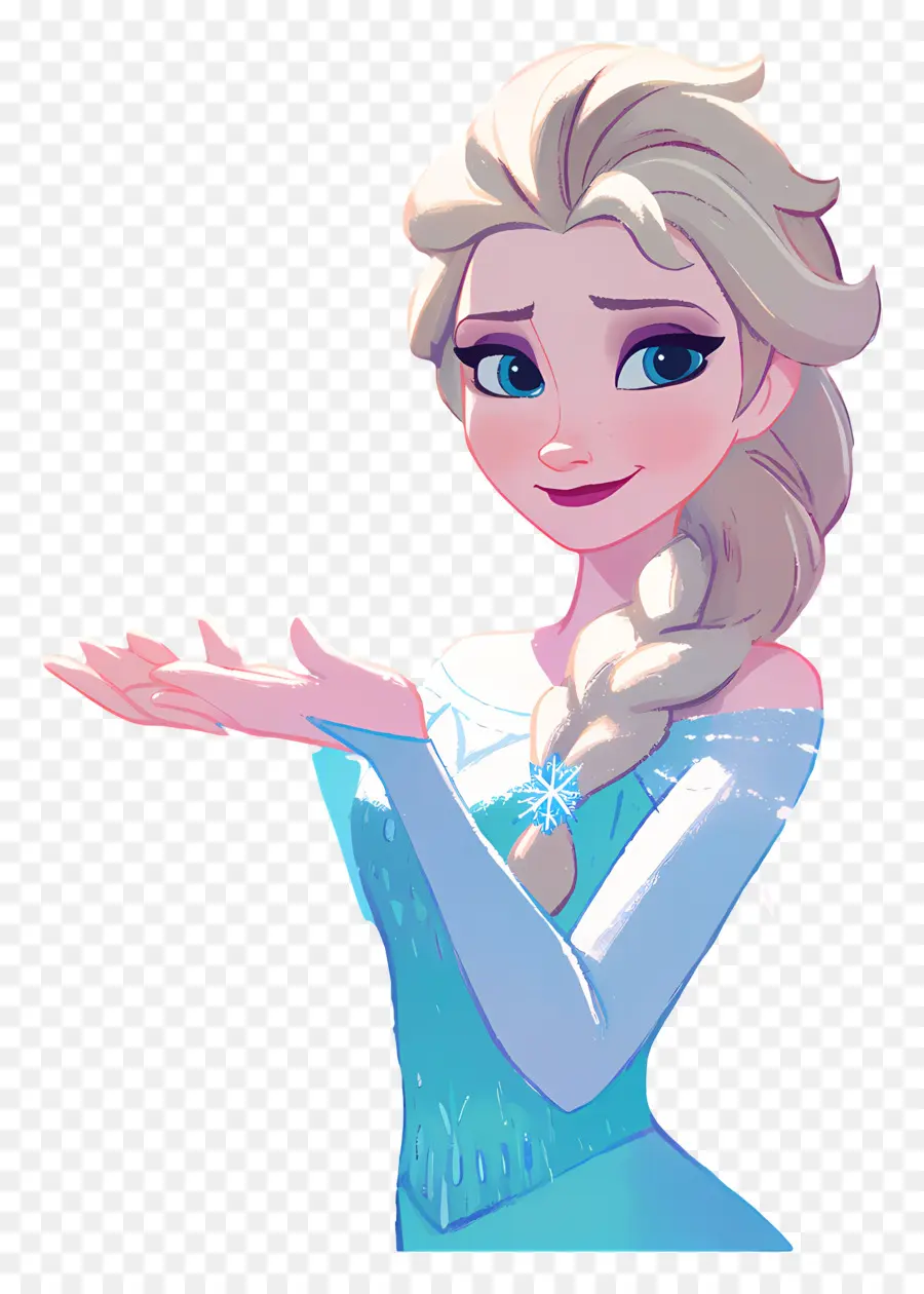 Princesa Elsa Congelada，Reina De Hielo Azul PNG