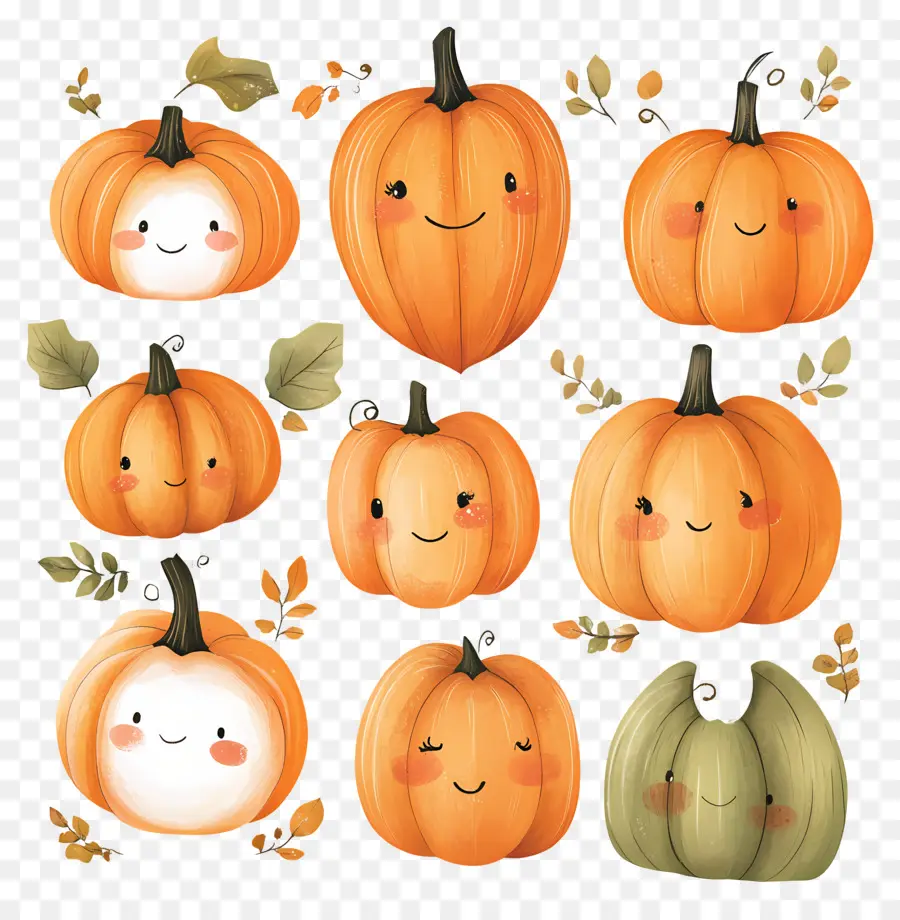 Calabazas Lindas，Calabazas De Halloween PNG