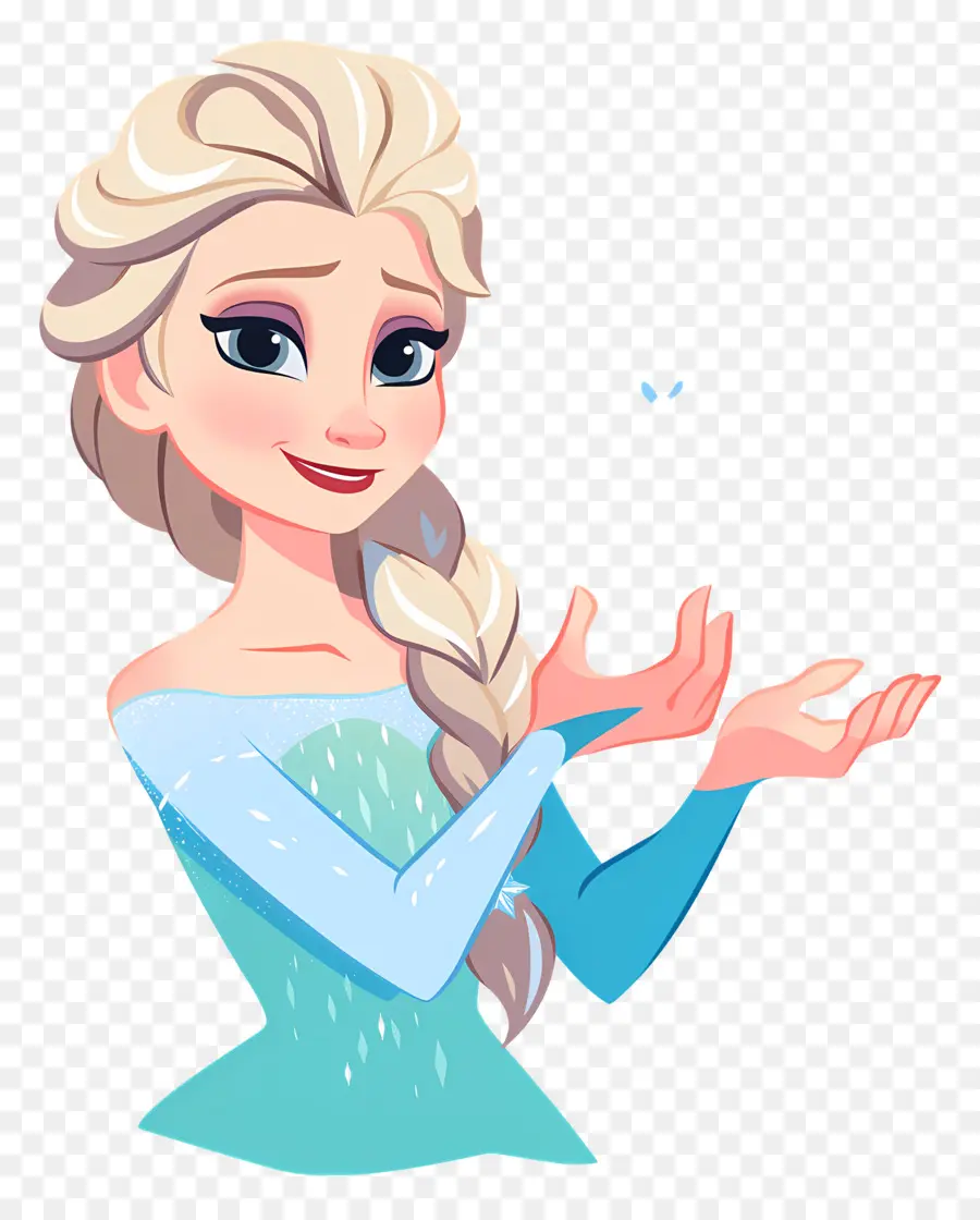 Princesa Elsa Congelada，Reina De Hielo Azul PNG