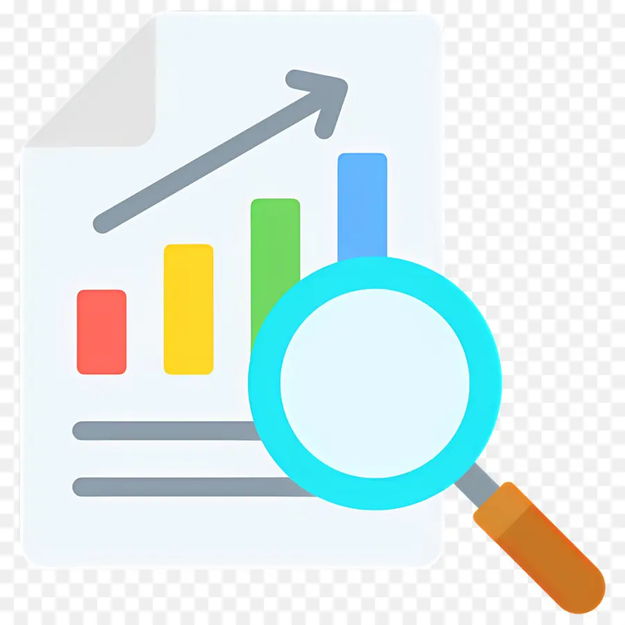 Investigación De Inversiones，Lupa Con Gráfico PNG