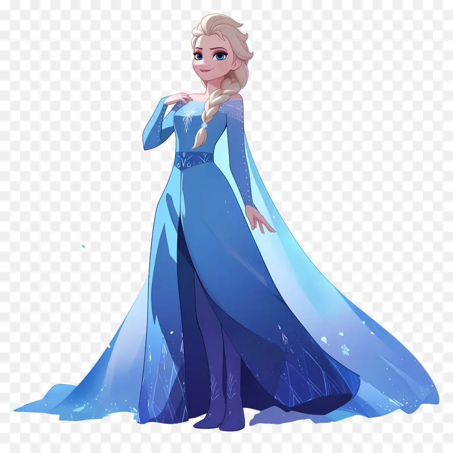 Princesa Elsa Congelada，Reina De Hielo Azul PNG