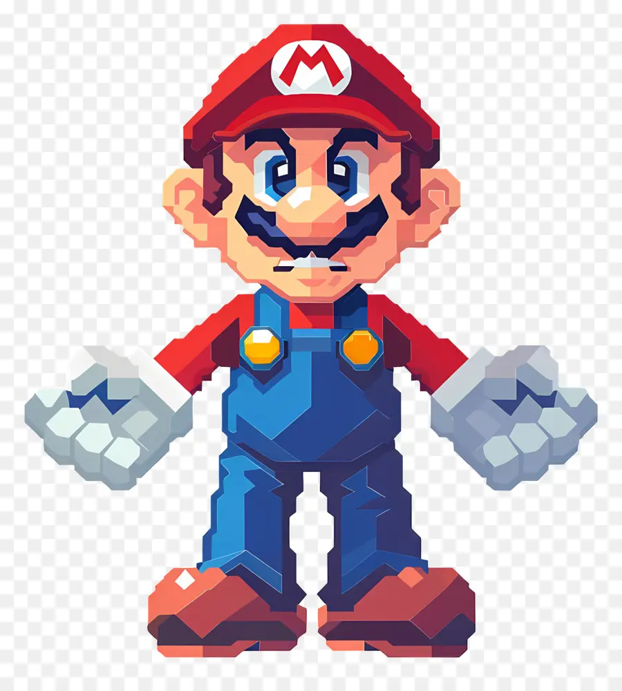 Píxel Mario，Personaje De Dibujos Animados PNG